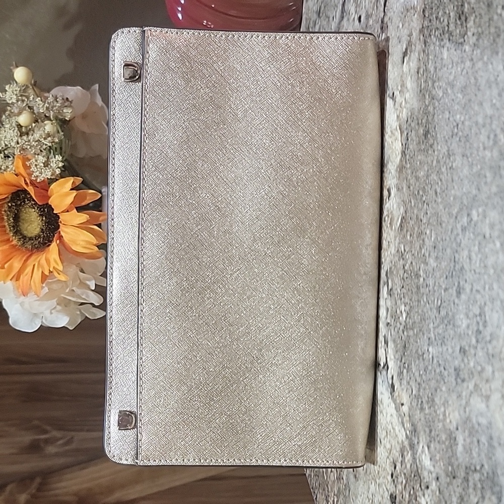 Michael Kors NWOT Metallic Gold Crossbody - Picture 4 of 11
